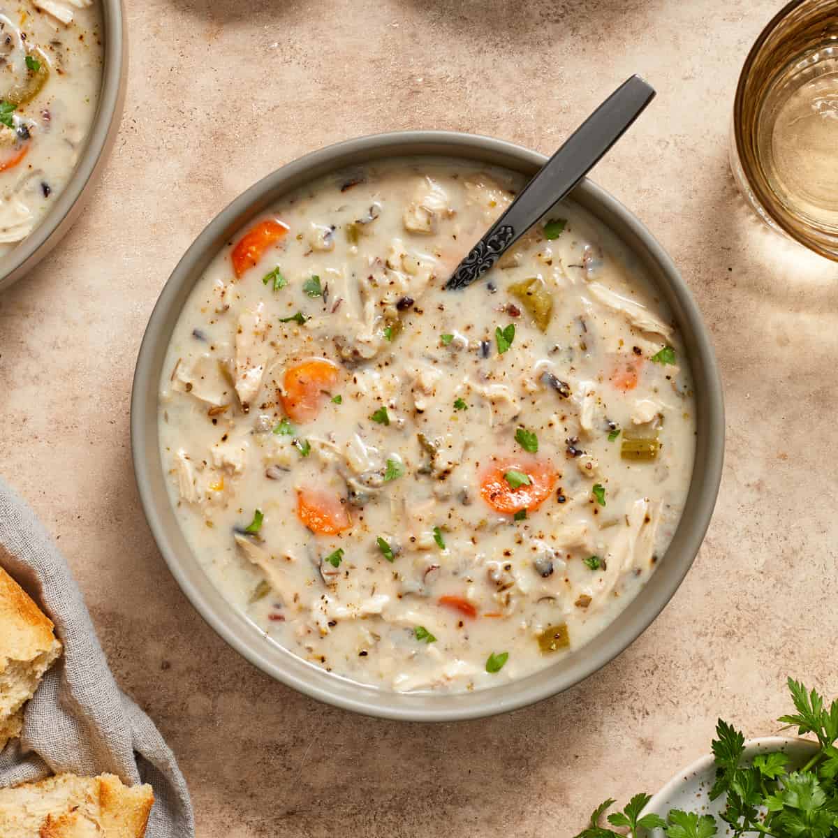Creamy Crockpot Chicken Wild Rice Soup