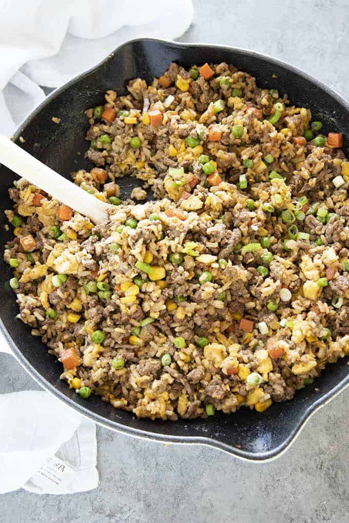 Ground Beef Fried Rice
