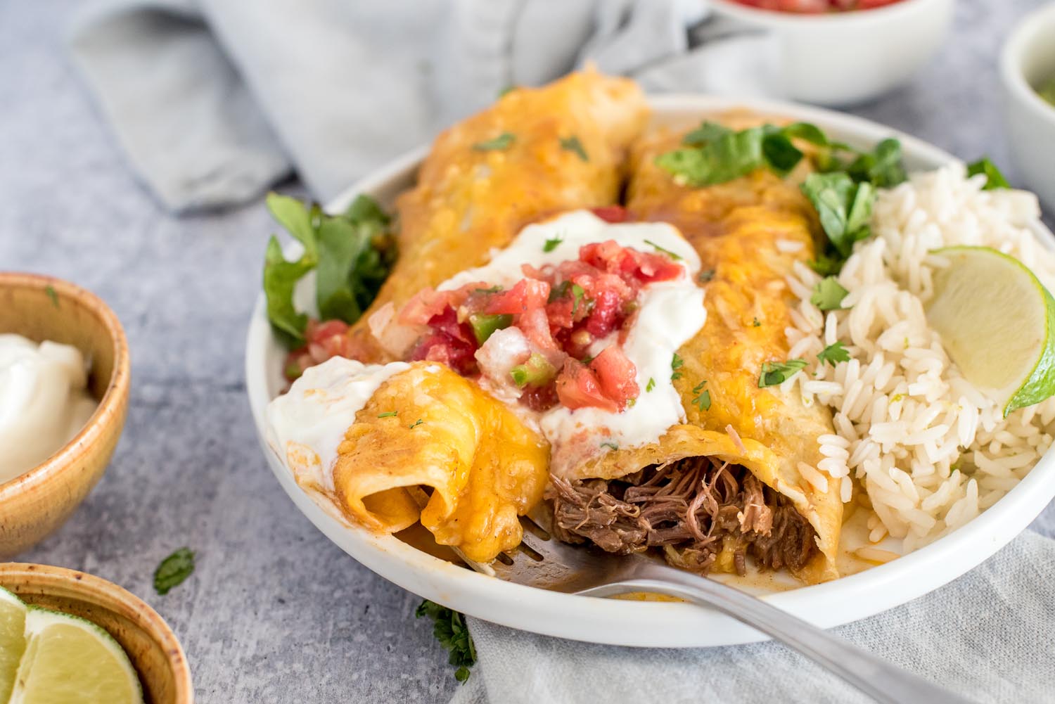 Shredded Beef Enchiladas | Instant Pot recipe