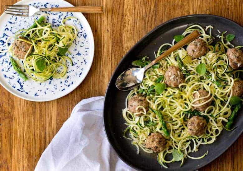 Turkey Meatballs with Zucchini Spaghetti