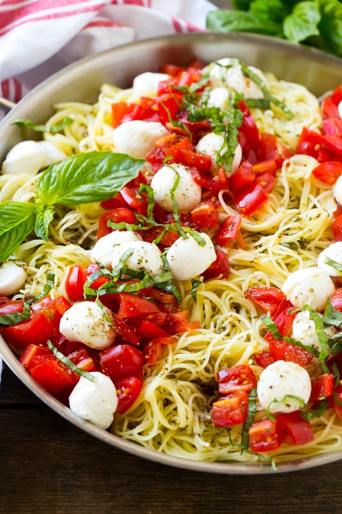 2. Quick and Easy Caprese Pasta