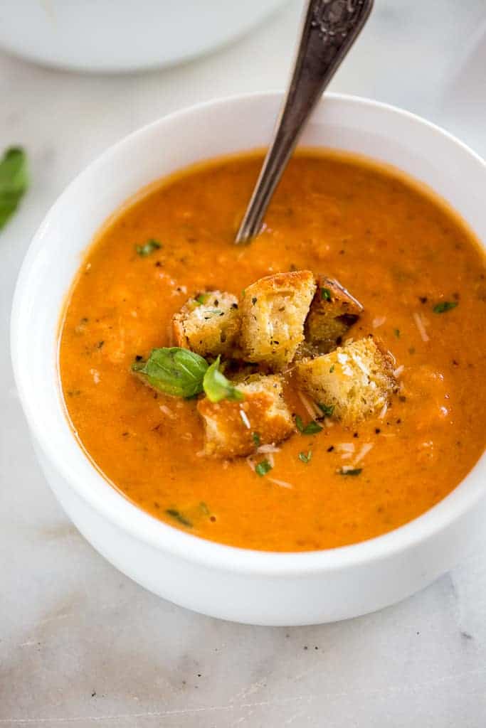 8. Creamy Tomato Basil Soup