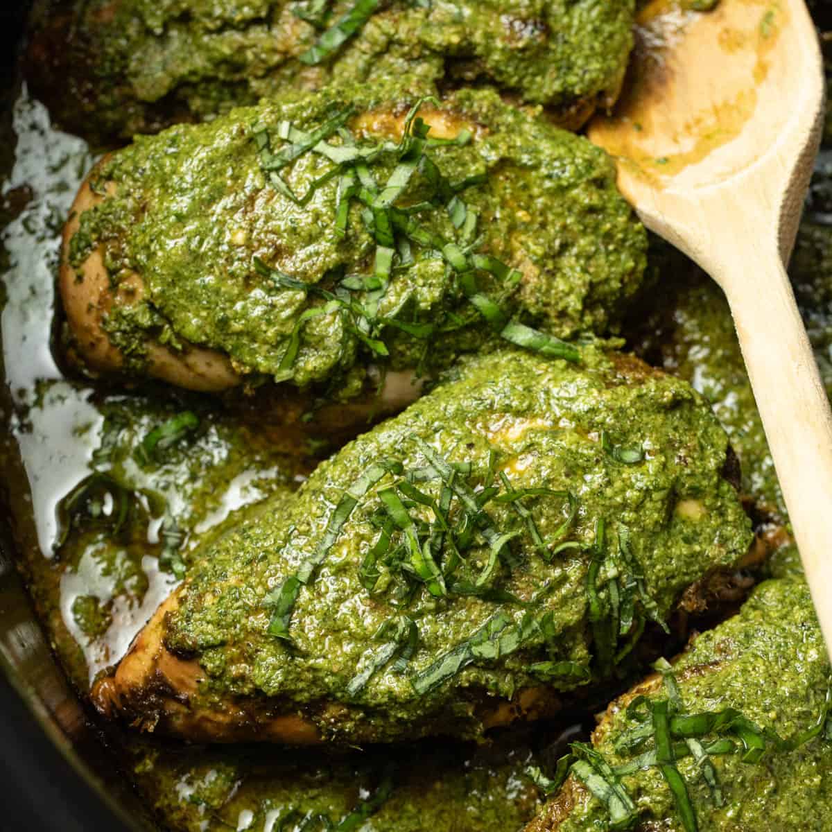 Crockpot Pesto Chicken