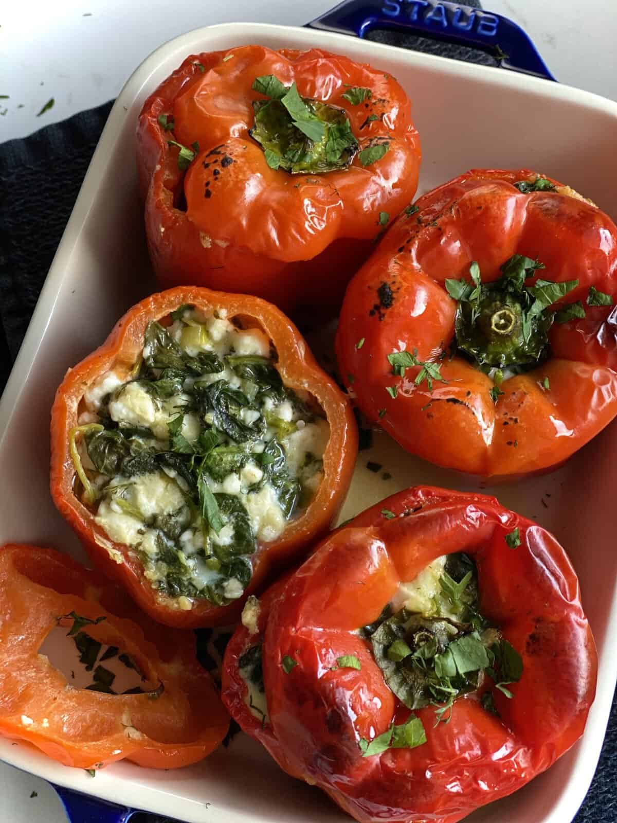Spinach and Feta Stuffed Peppers
