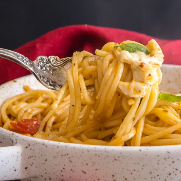 Hot Caprese Pasta
