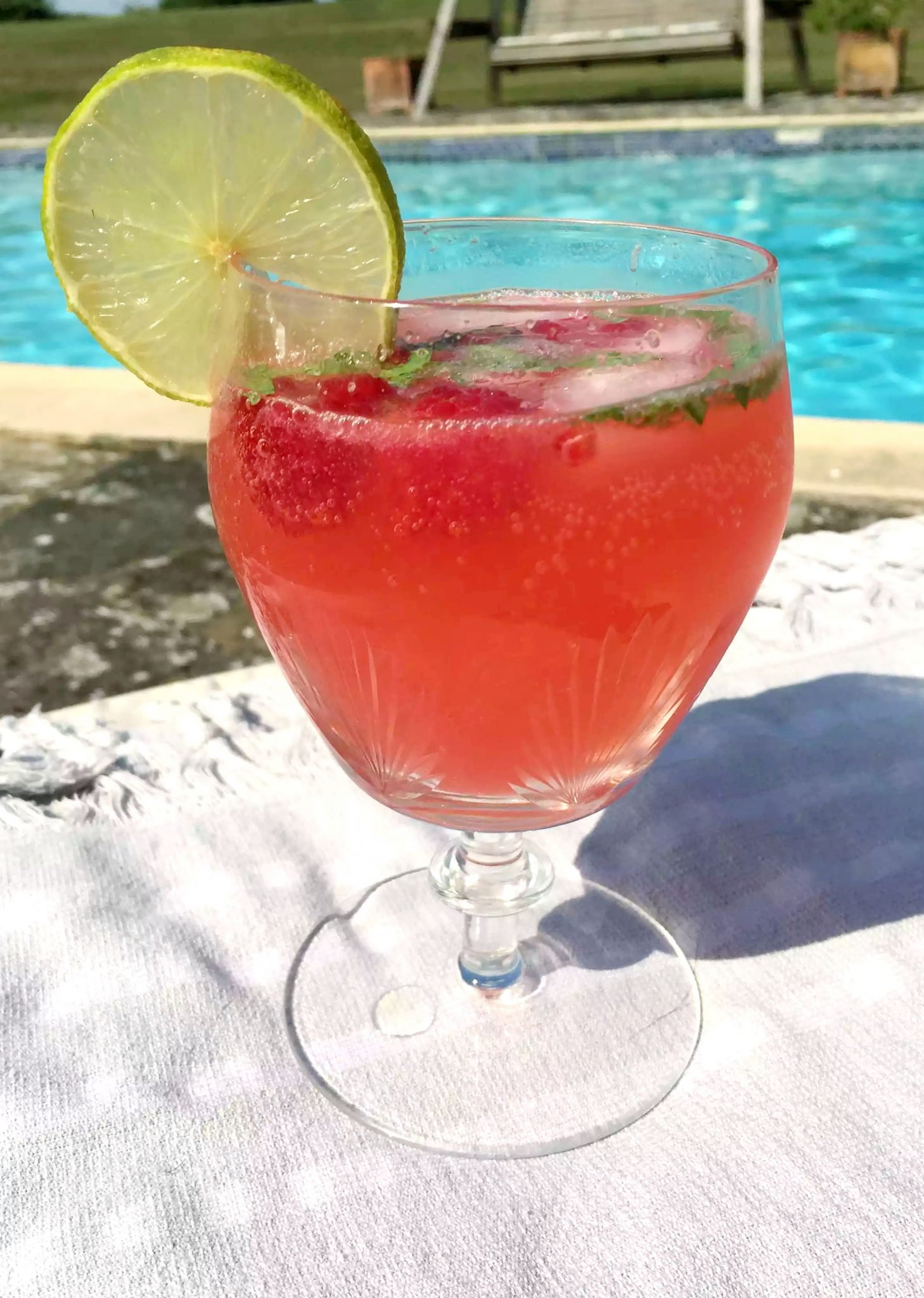 Raspberry, Mint & Lime Cooler
