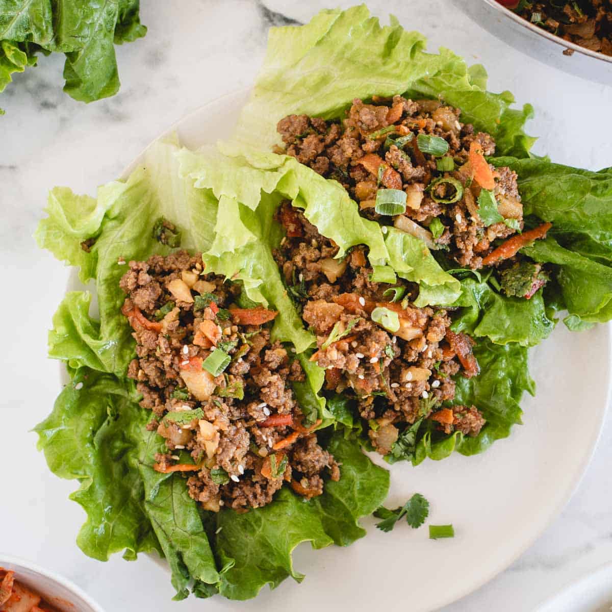 4. Quick 25-Minute Ground Beef Lettuce Wraps