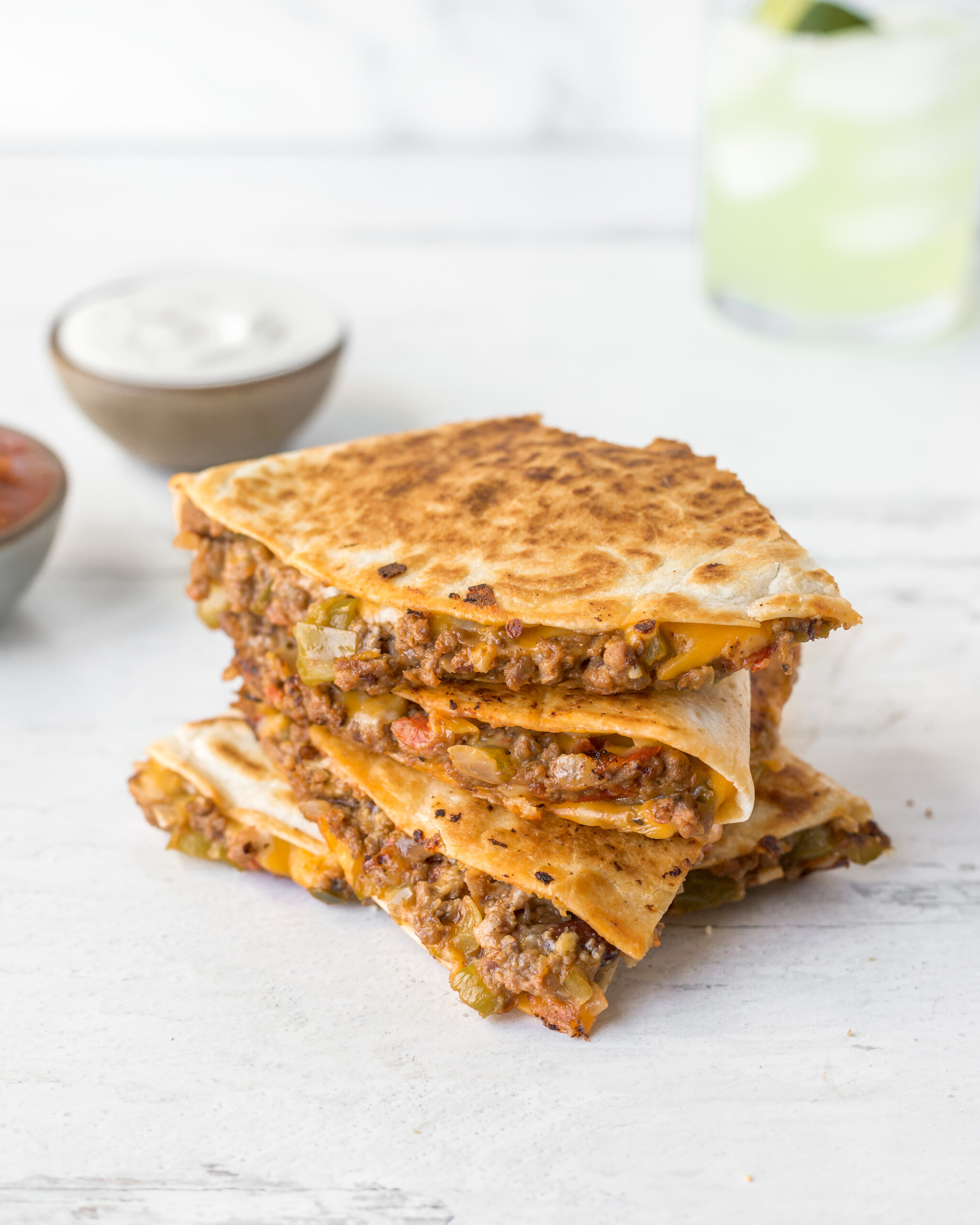7. Cheesy Ground Beef Quesadillas