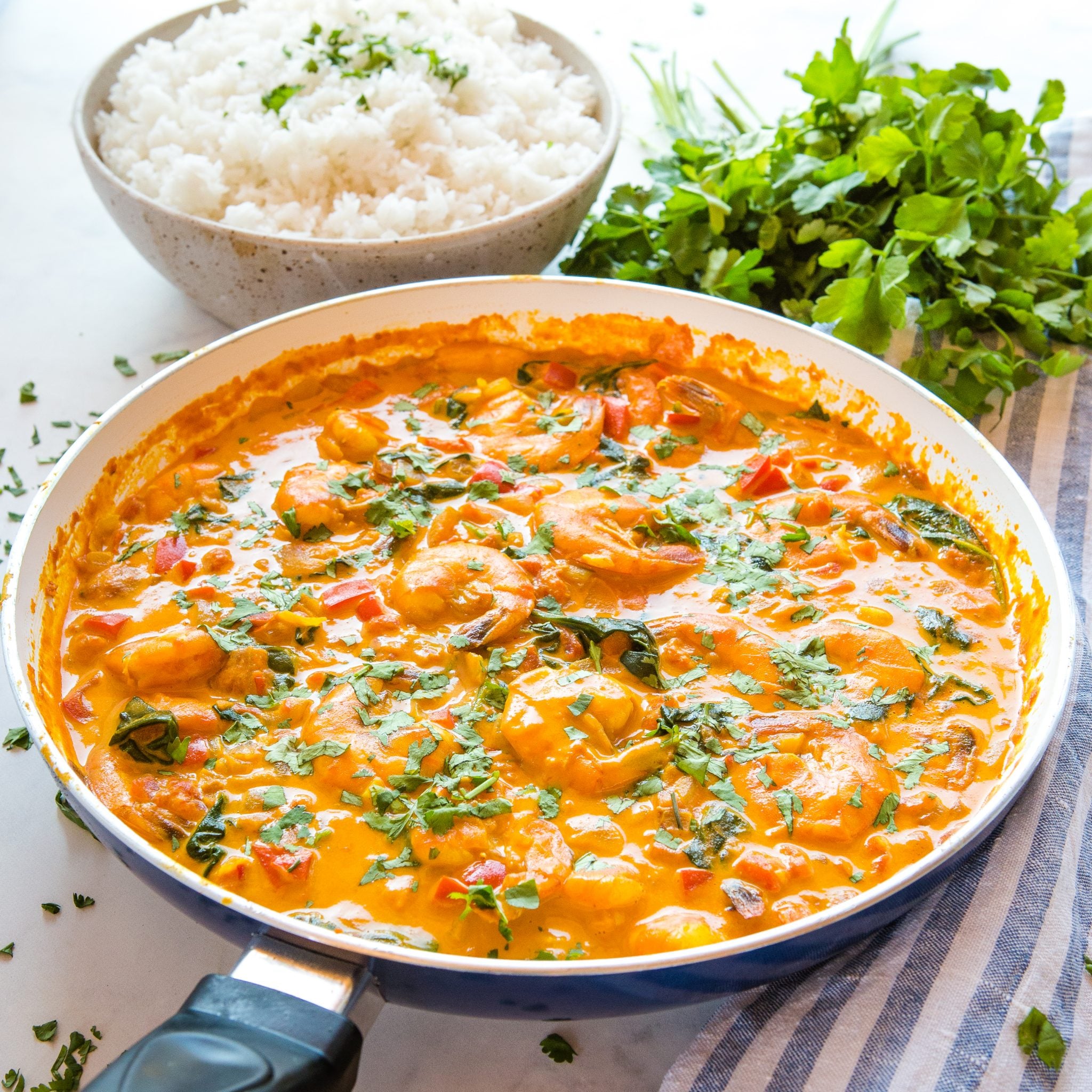 2. Easy One Pan Coconut Curry Shrimp