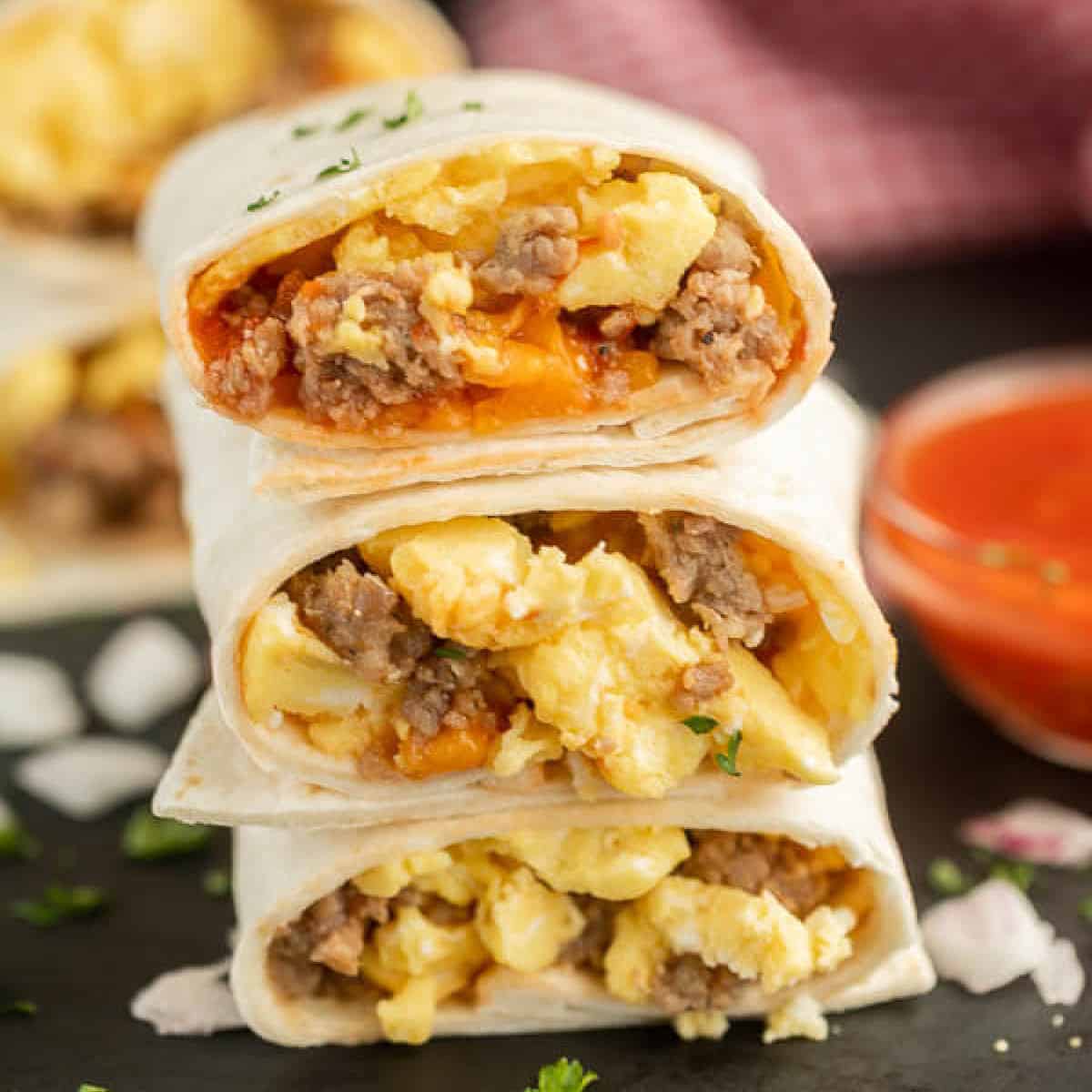 1. Easy Freezer Breakfast Burritos Recipe