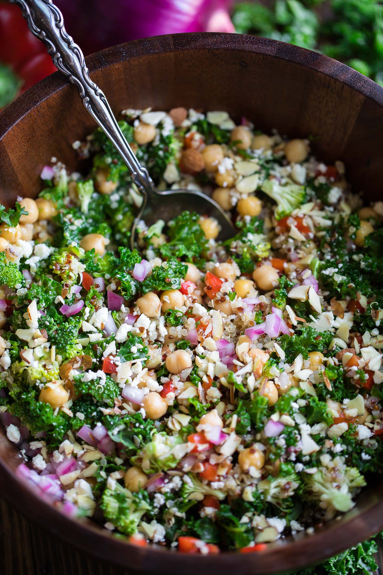 2. Quinoa Kale Salad with Lemon Dressing