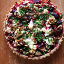 10. Beet, Goat Cheese and Walnut Tart
