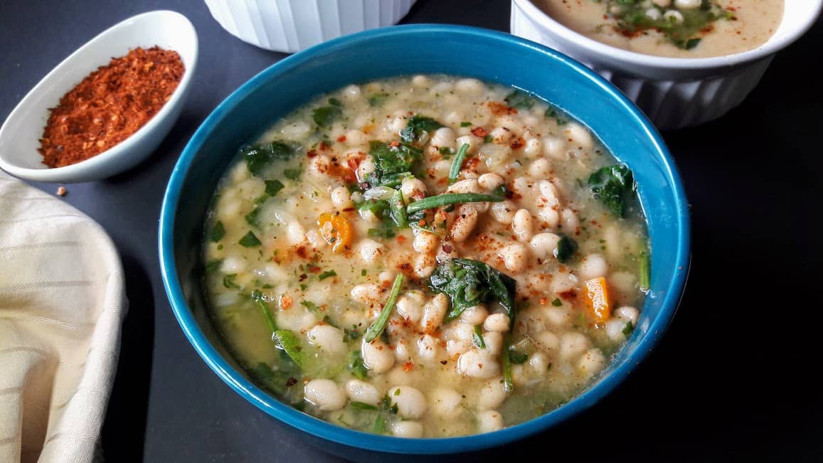White Bean Soup with Spinach